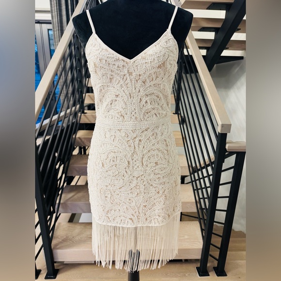 Dresses & Skirts - Elegant Cream Lace Dress